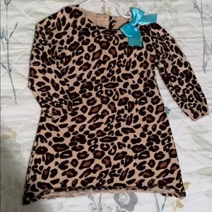Leopard print sweater dress